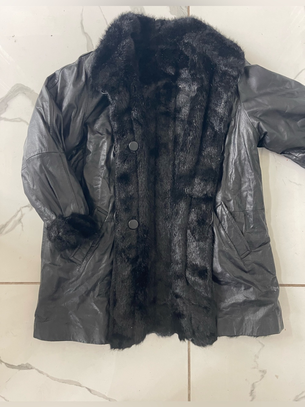 vintage 80s Marvin Richards leather reversible jacket